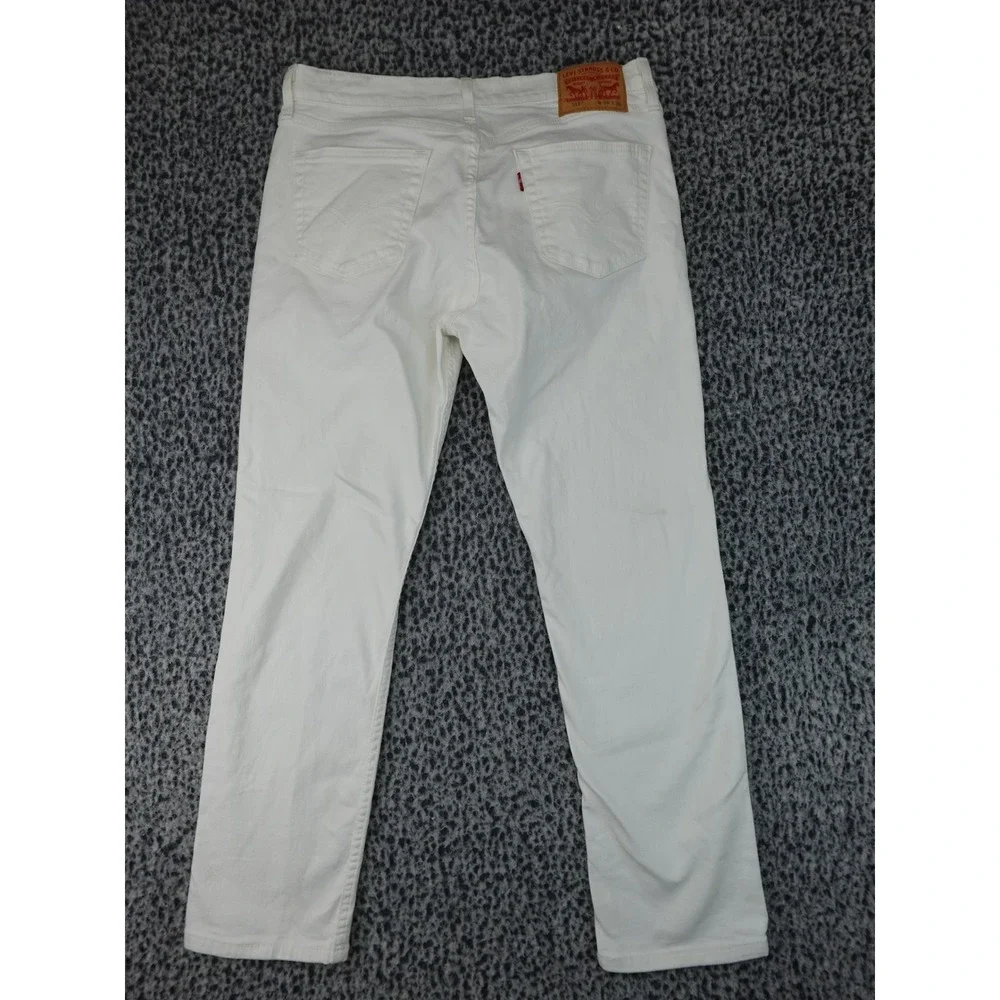 Levi's 511 Slim Fit Jeans Mens 34x30 White Stretch Denim 04511-1943